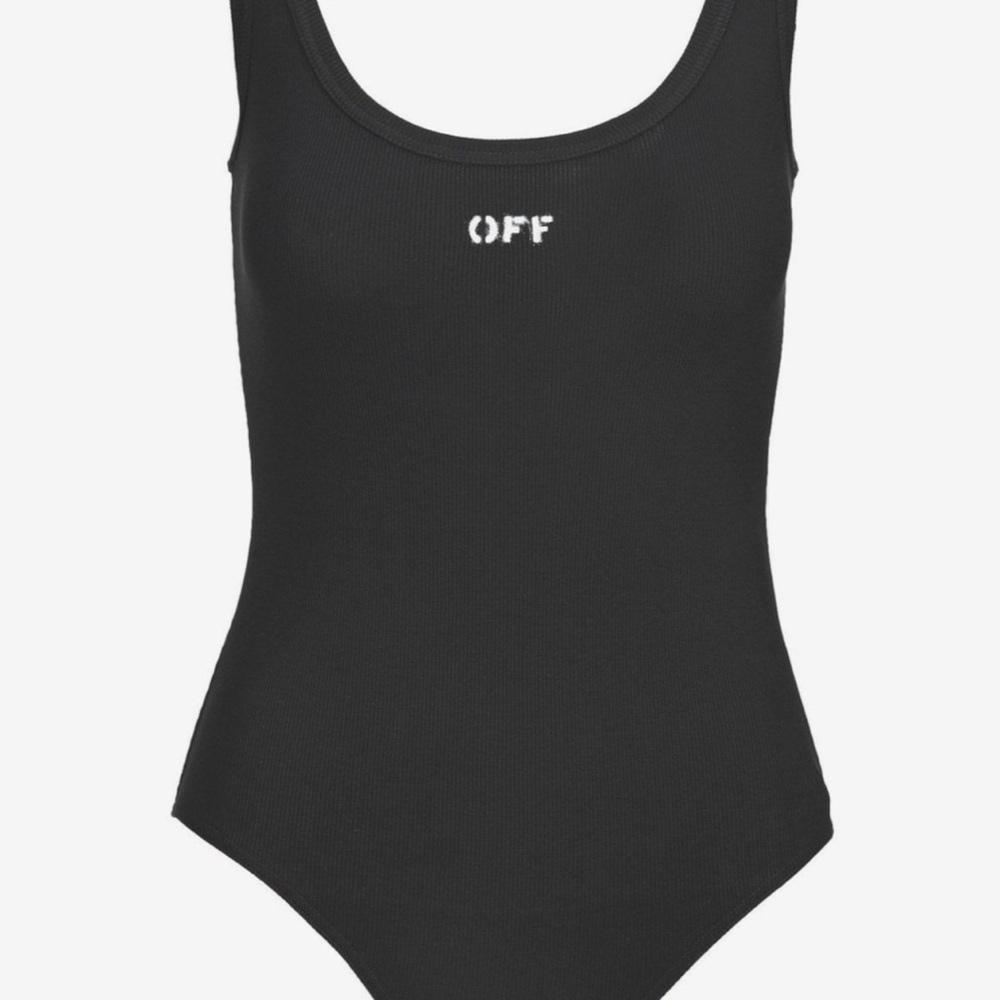 Off-White Black Logo Bodysuit